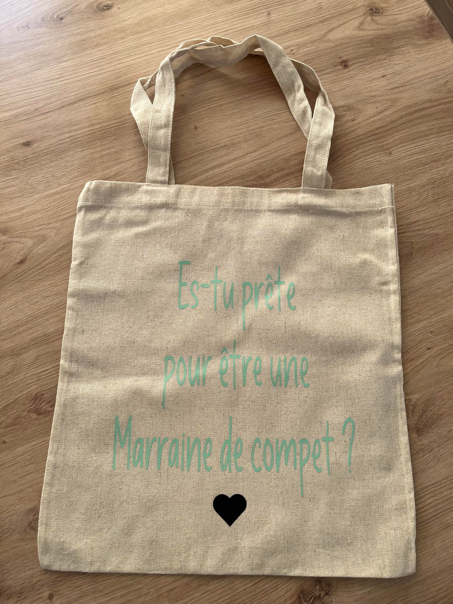 Tote bag demande marraine