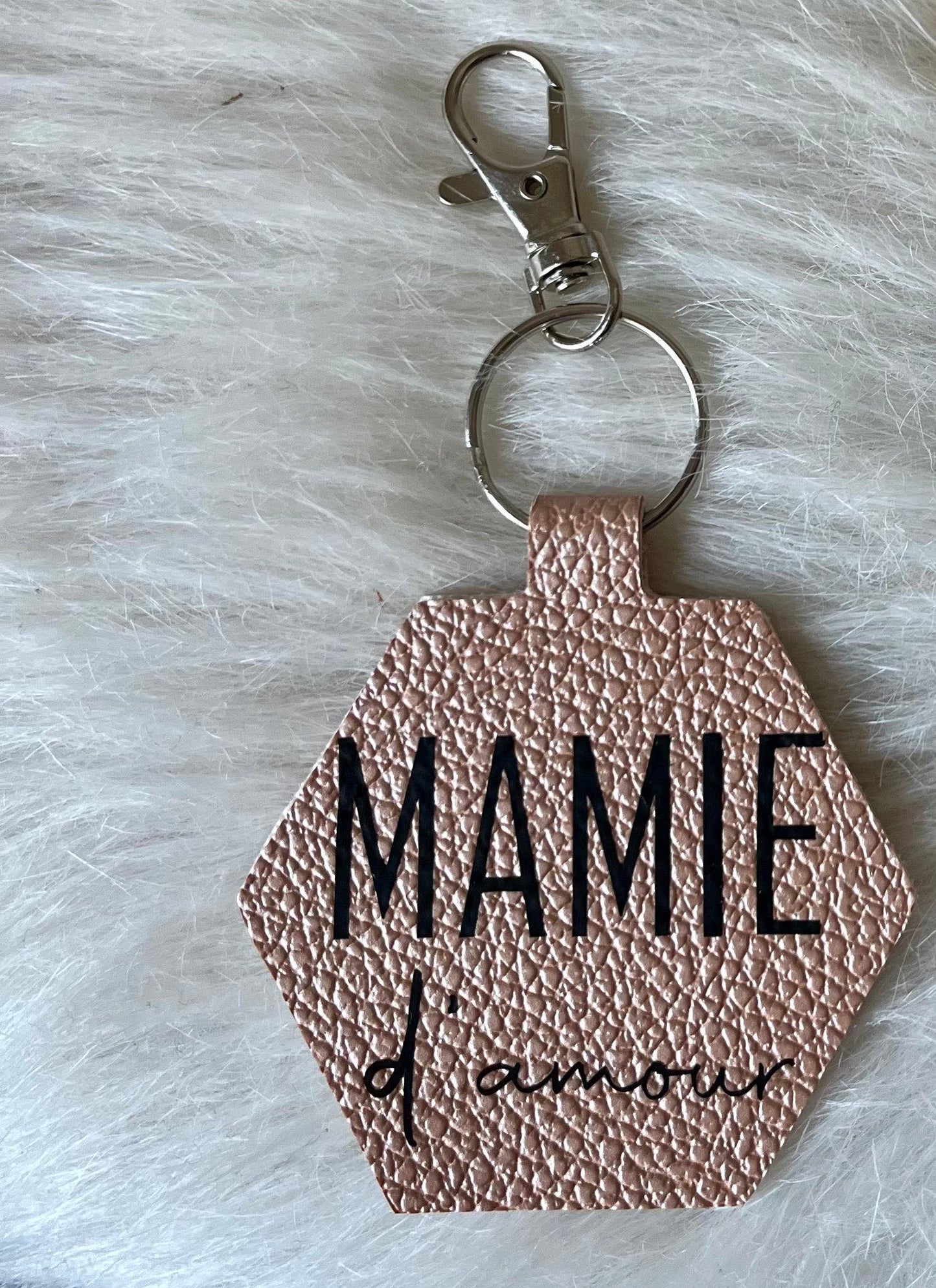 Porte clé hexagonal mamie d'amour