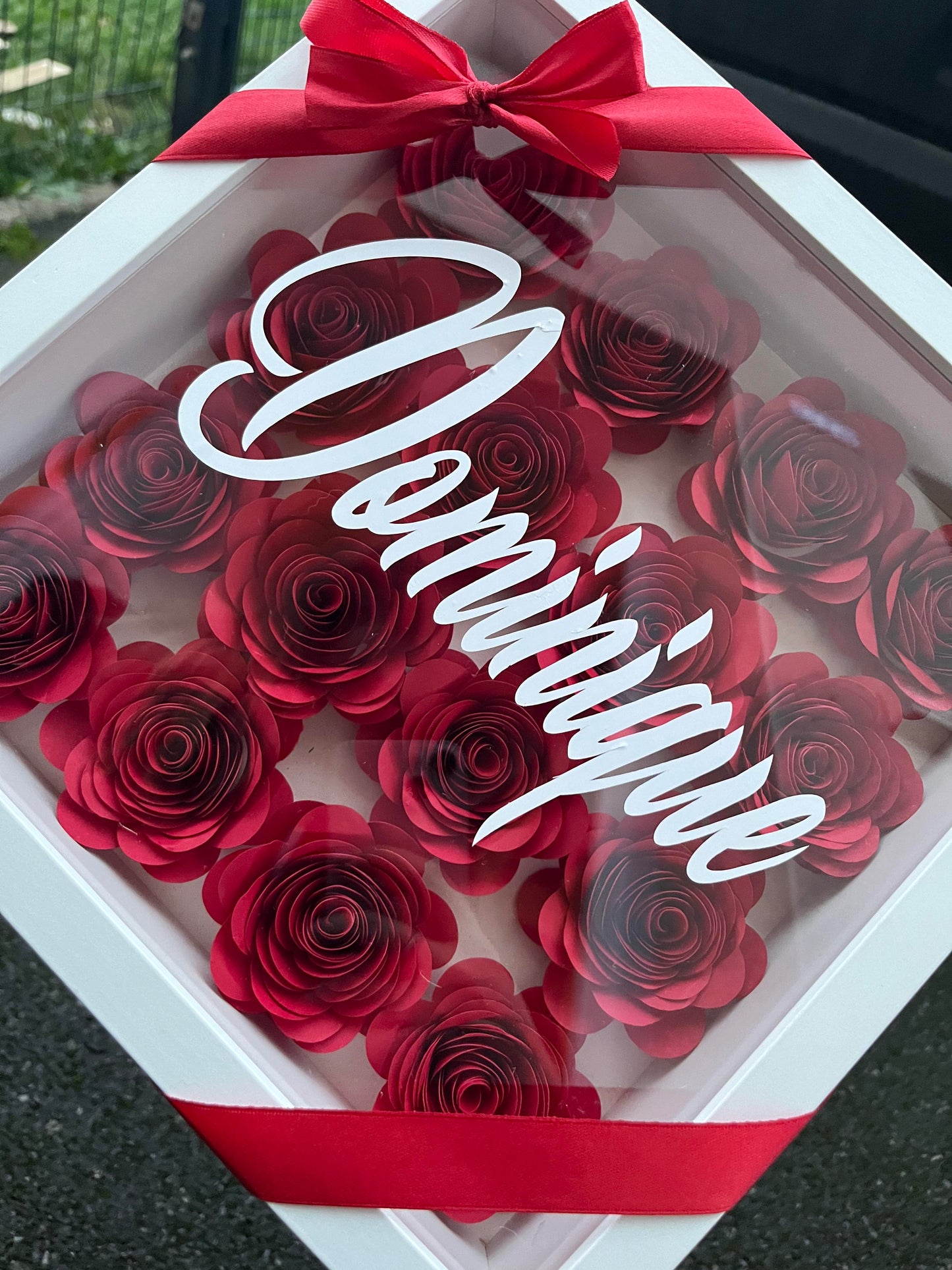 Cadre 3D fleurs de papier