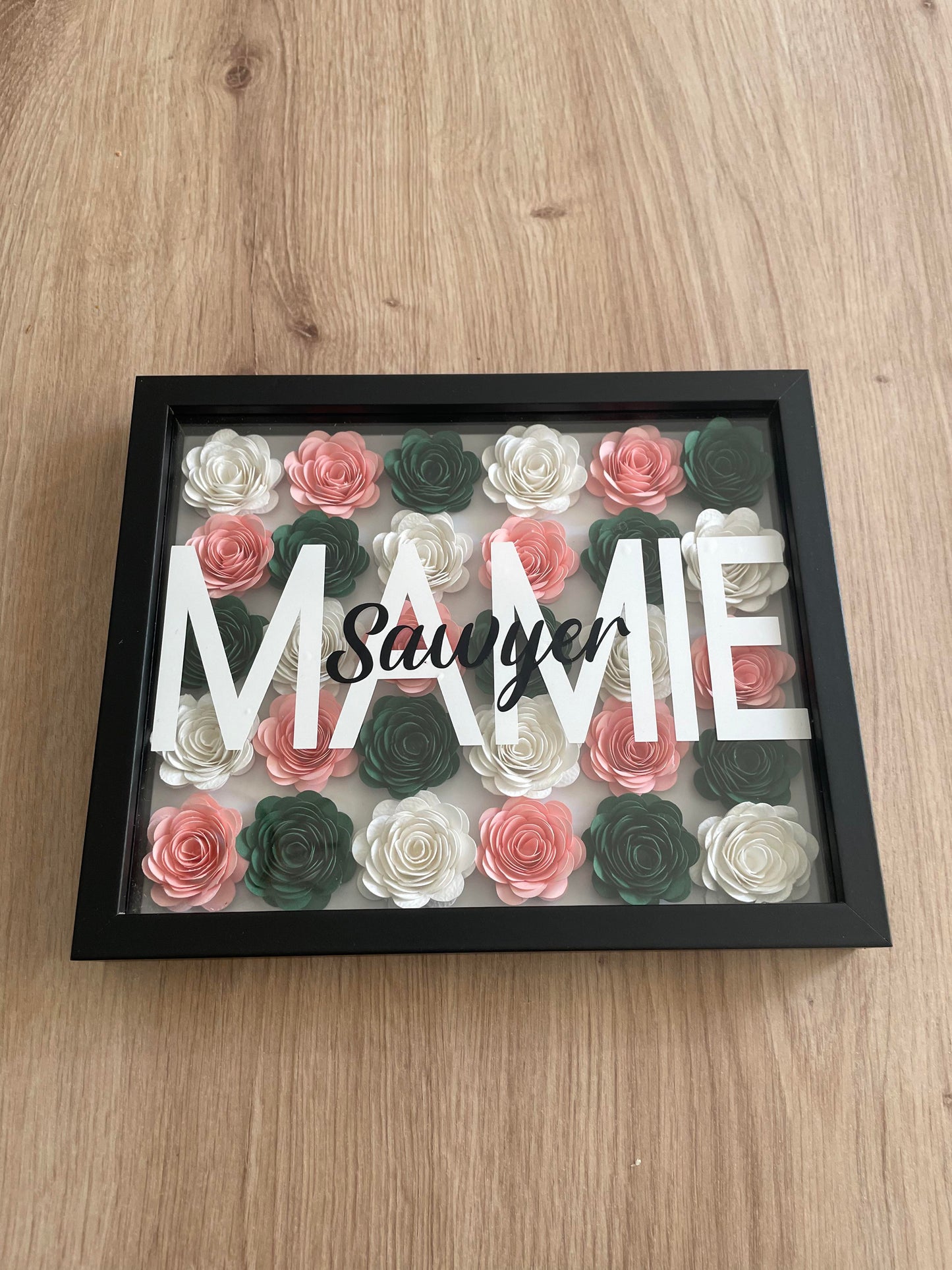 Petit cadre fleuri MAMIE