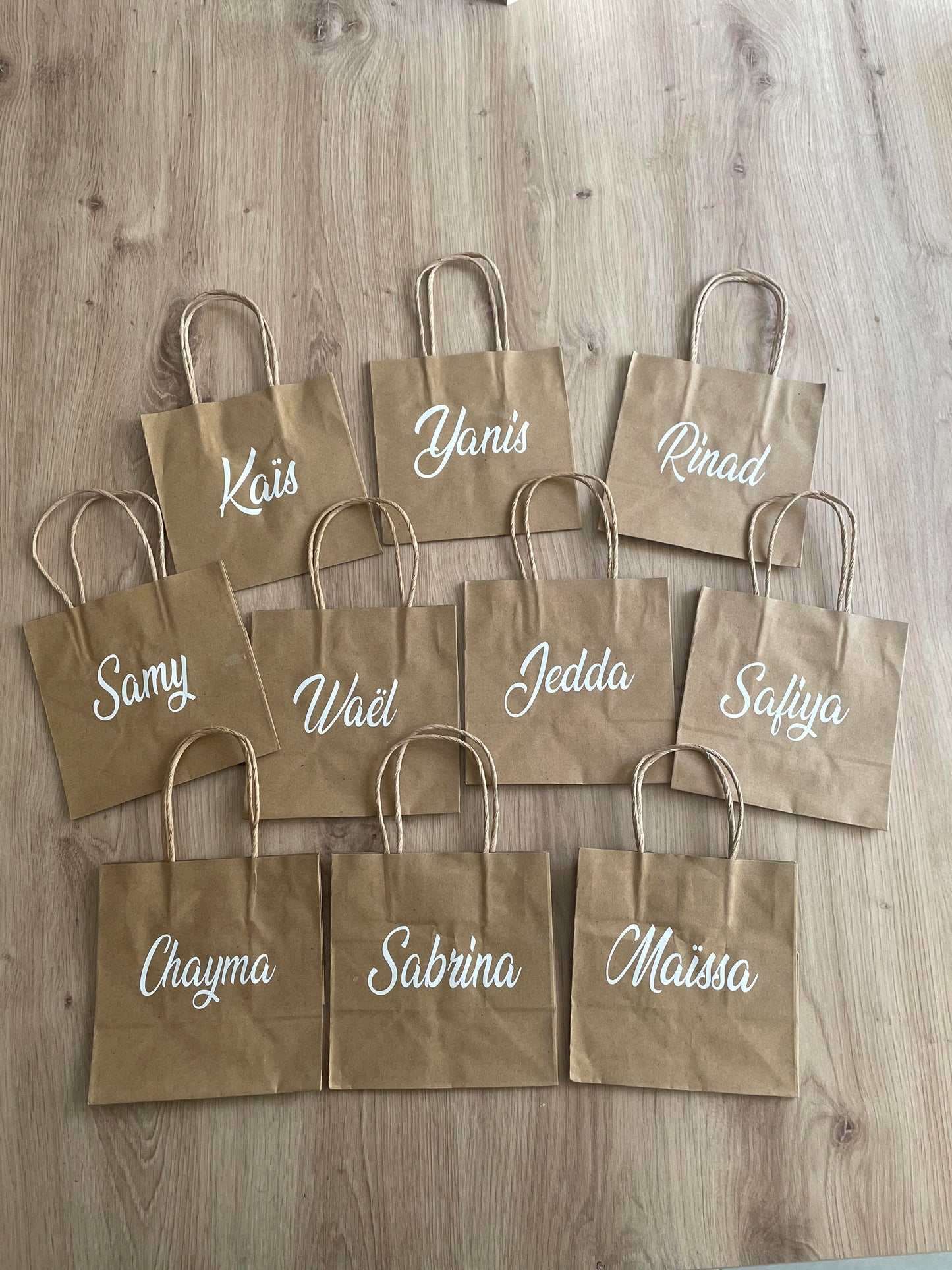 Petits sacs en kraft avec impression personnalisée