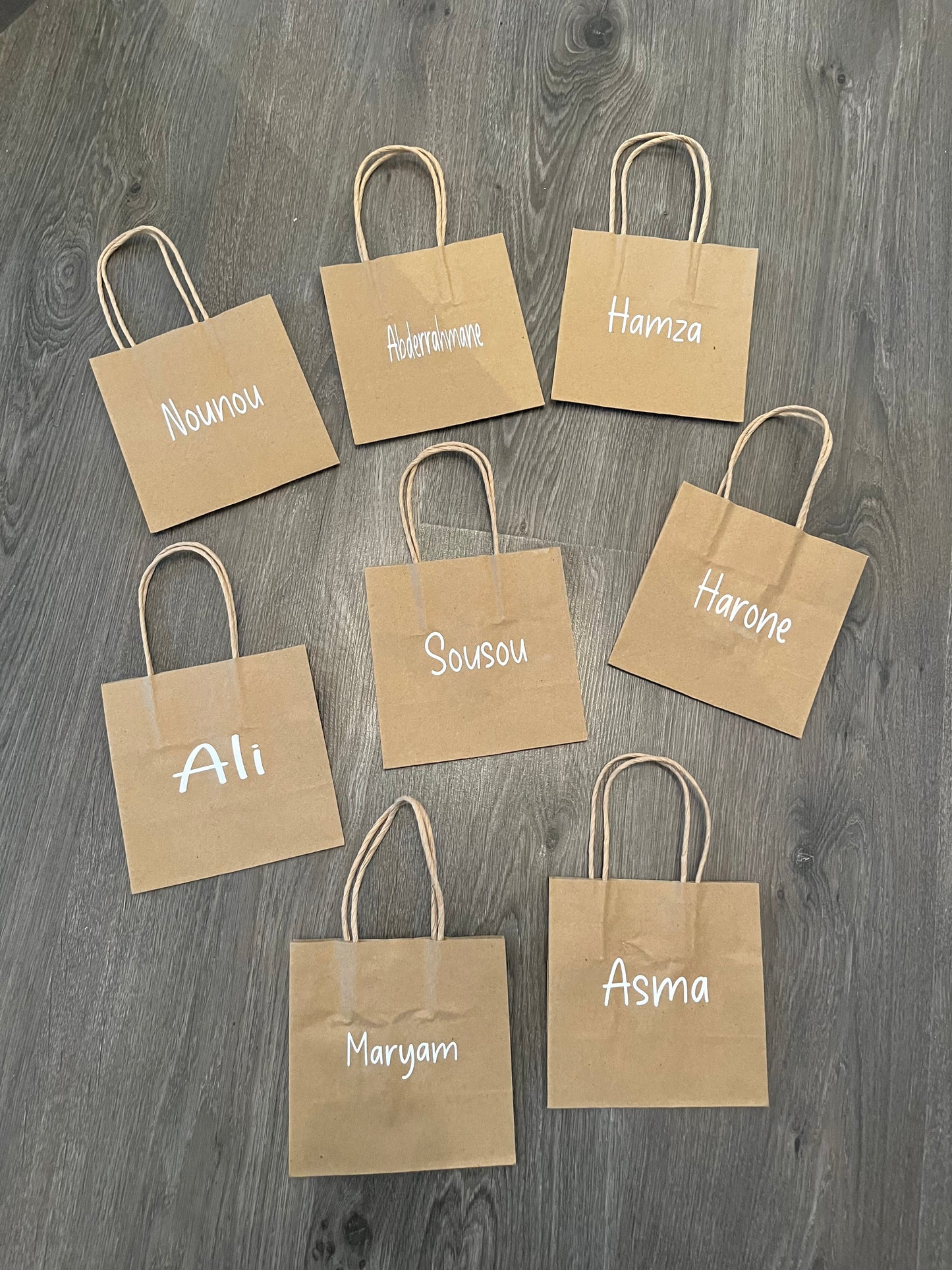 Petits sacs en kraft avec impression personnalisée