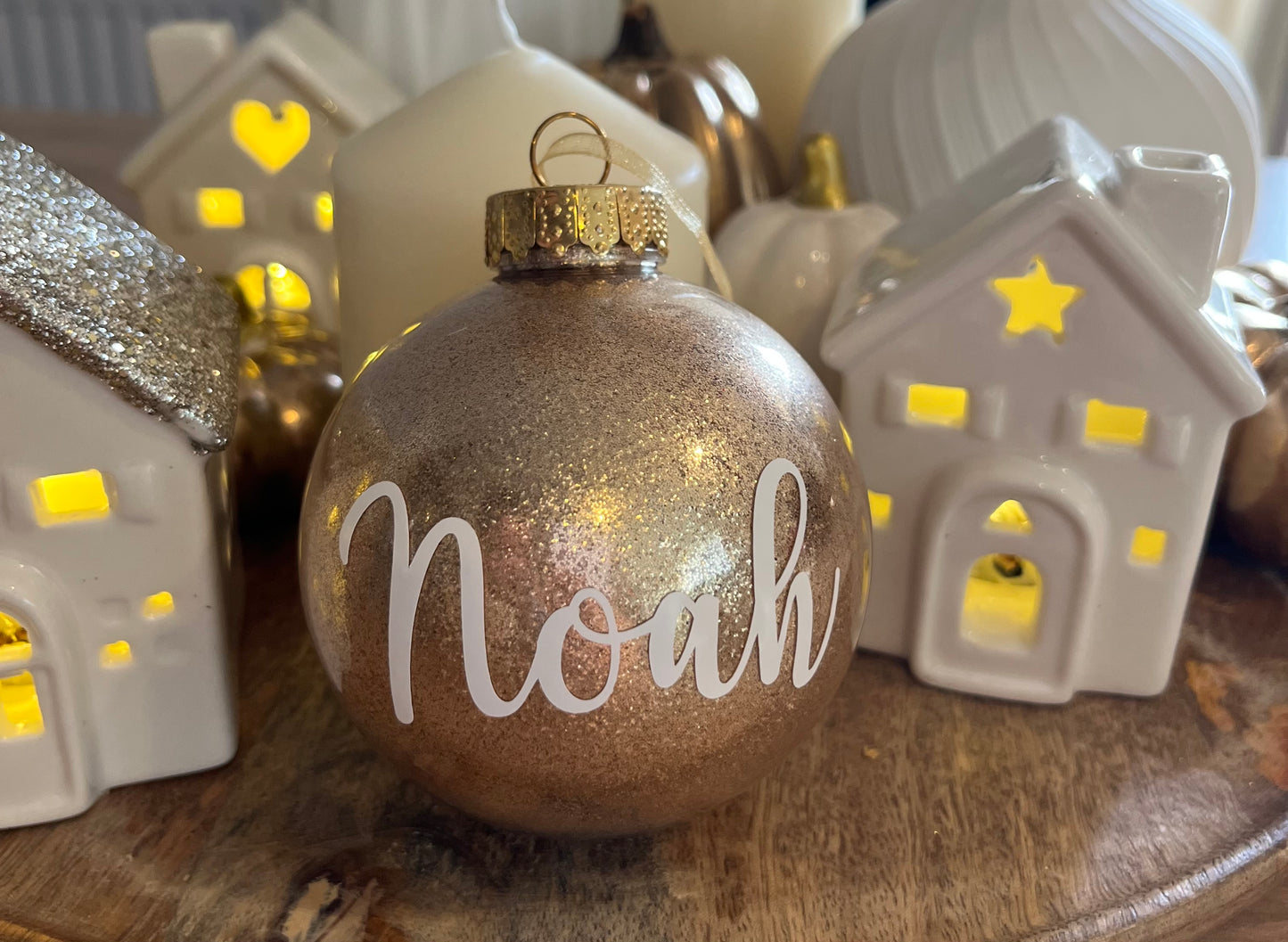 Boule de Noël pailleté