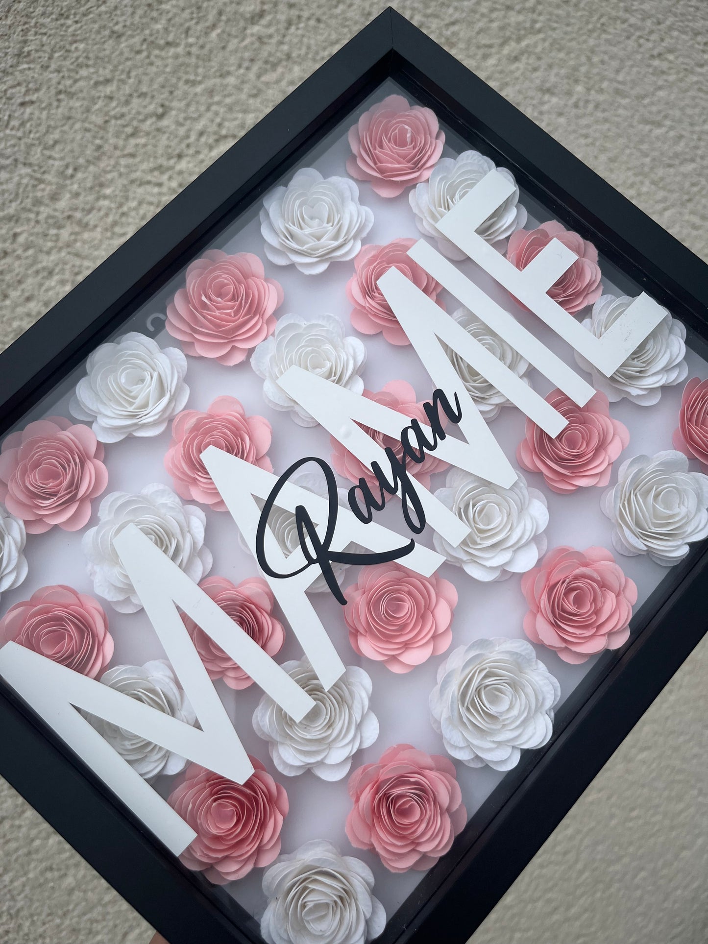 Petit cadre fleuri MAMIE