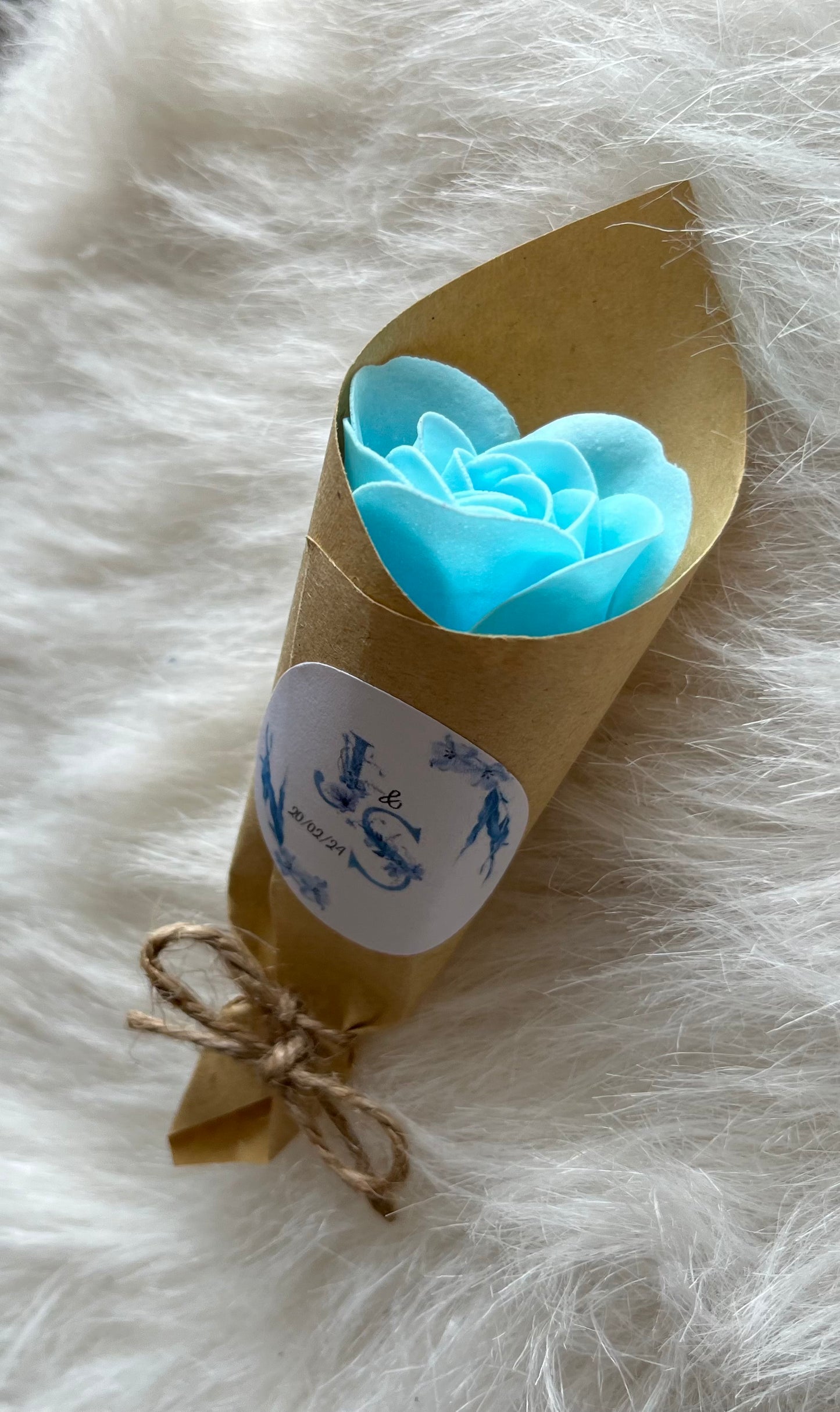 Cône fleur de savon personnalisé