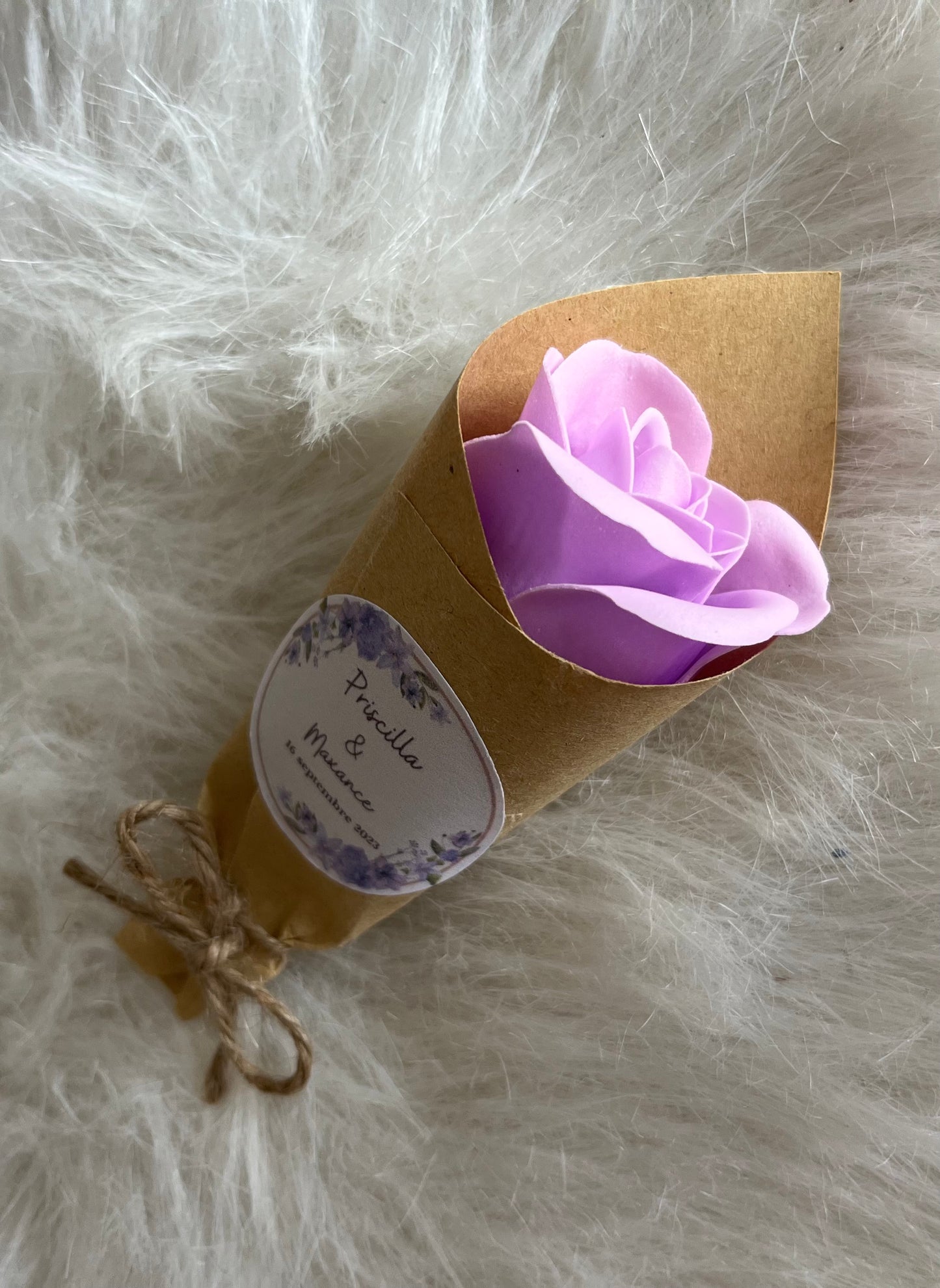 Cône fleur de savon personnalisé