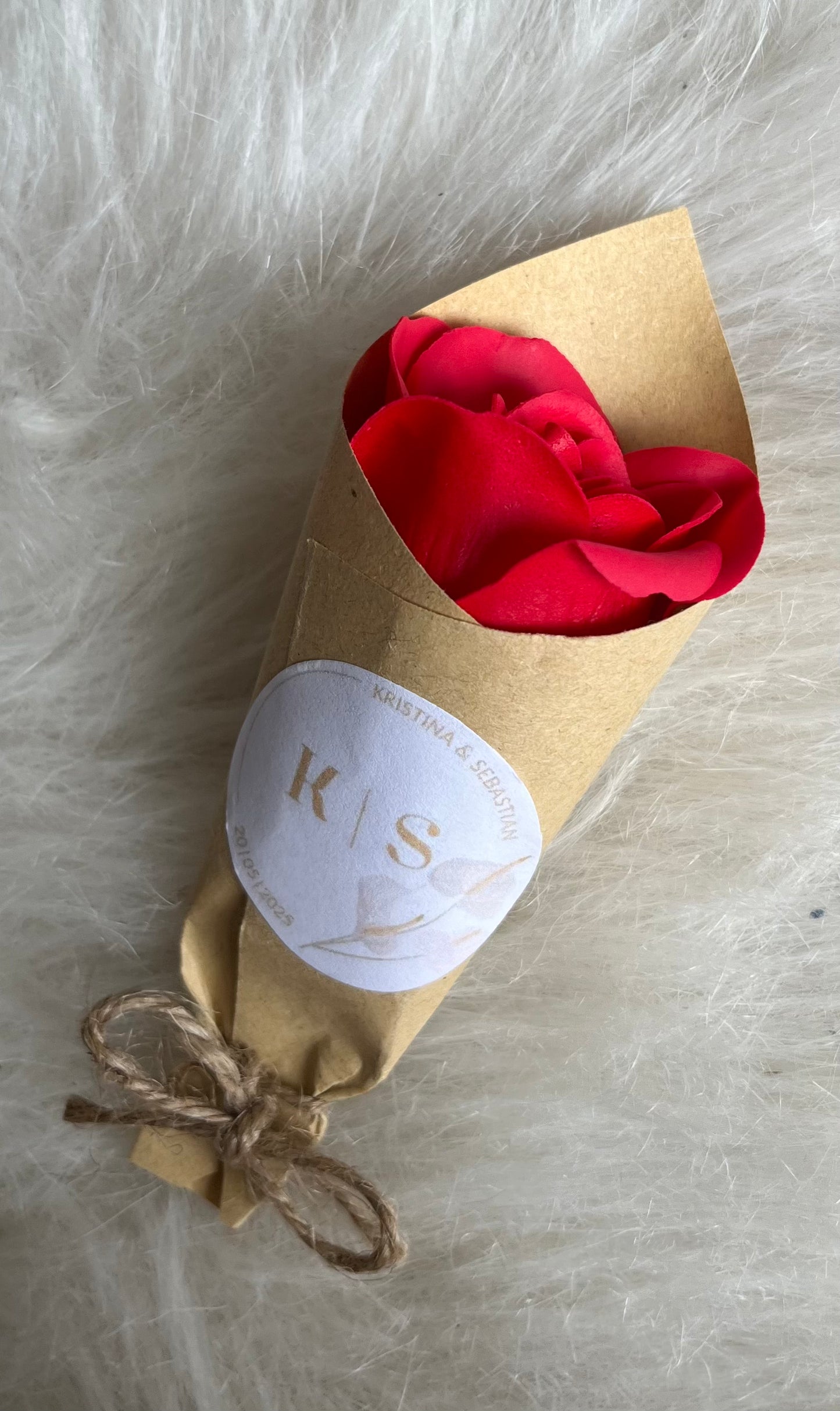 Cône fleur de savon personnalisé