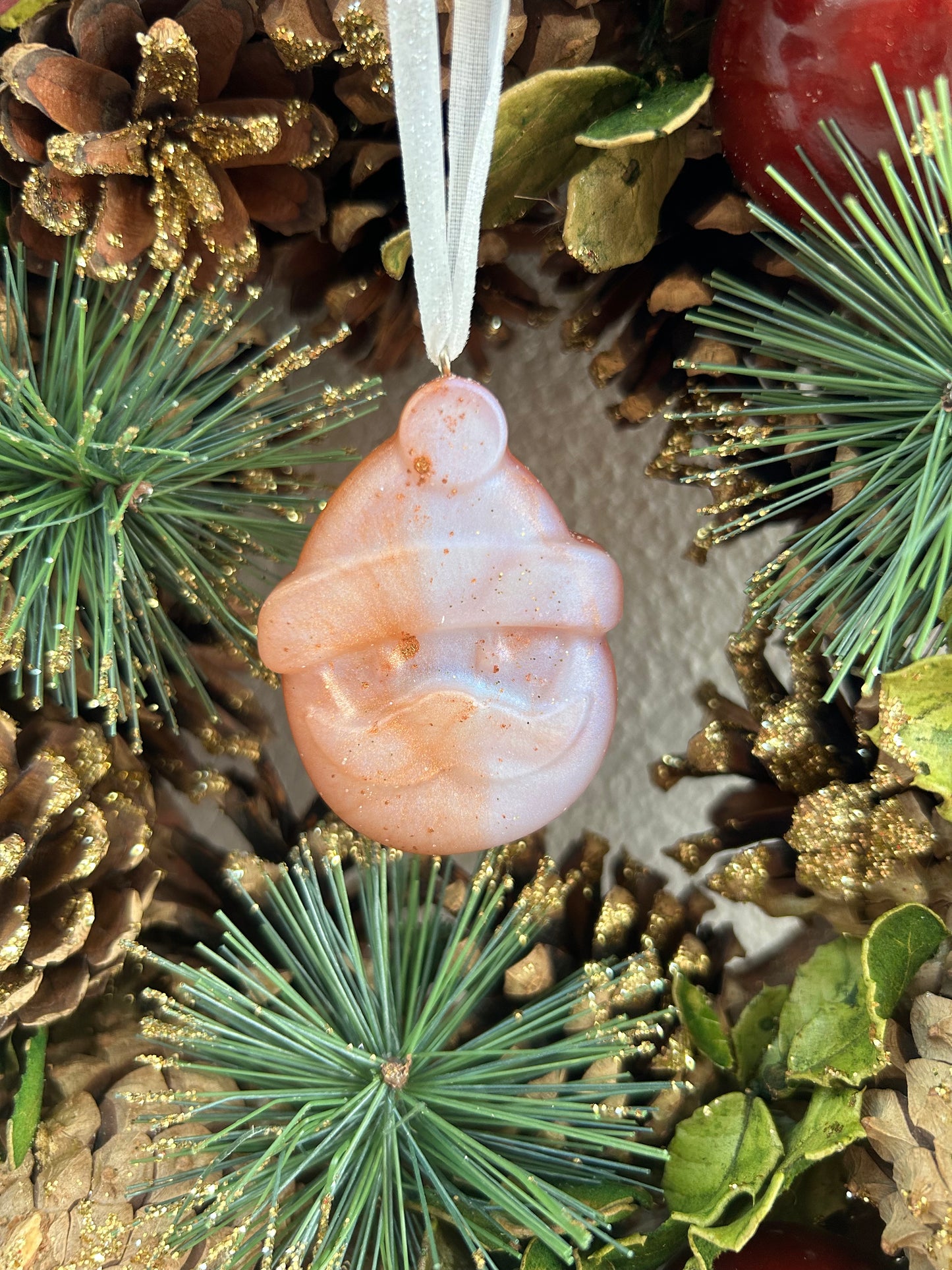 Ornement de Noël " Visage du père noël "
