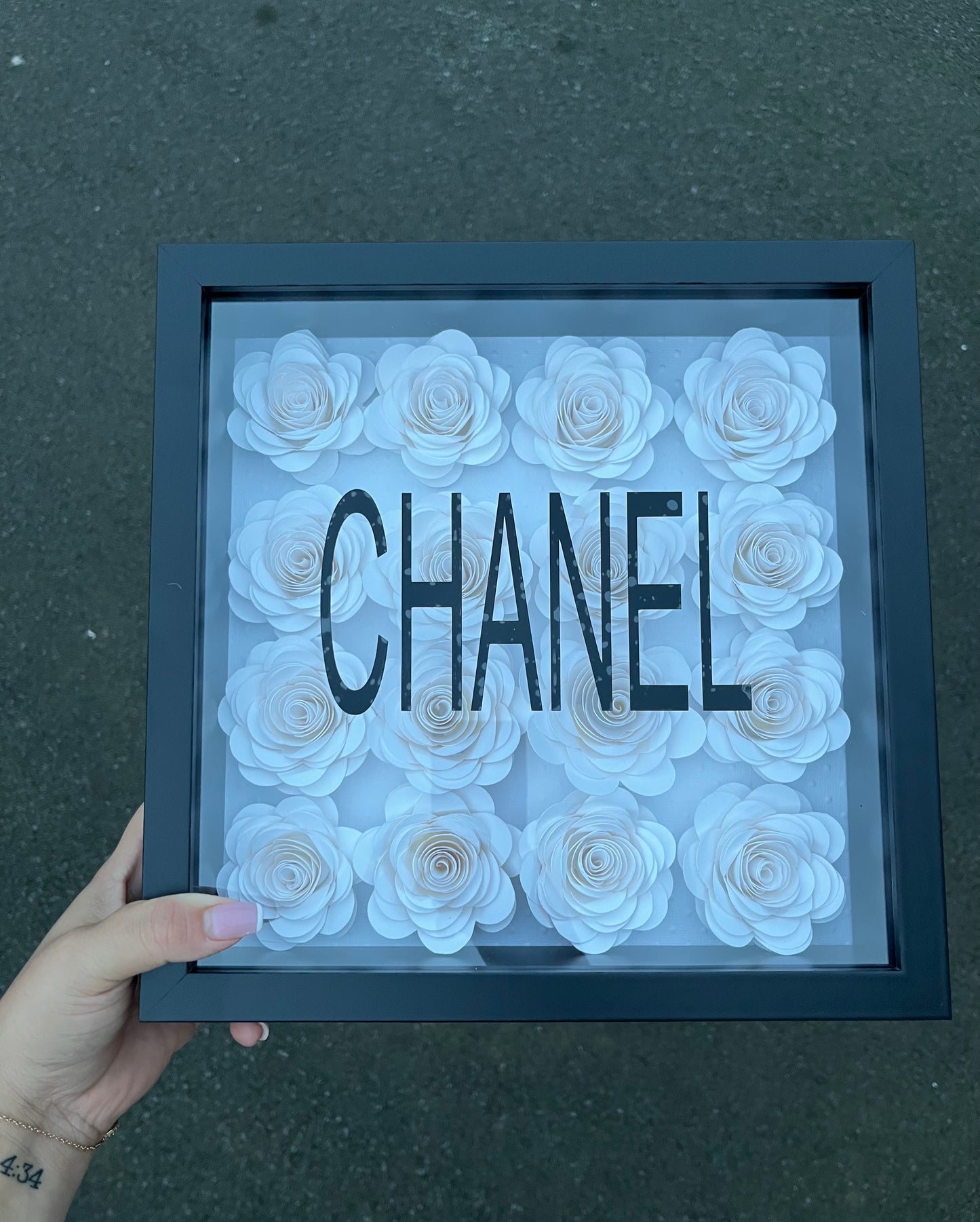 Cadre 3D fleurs de papier