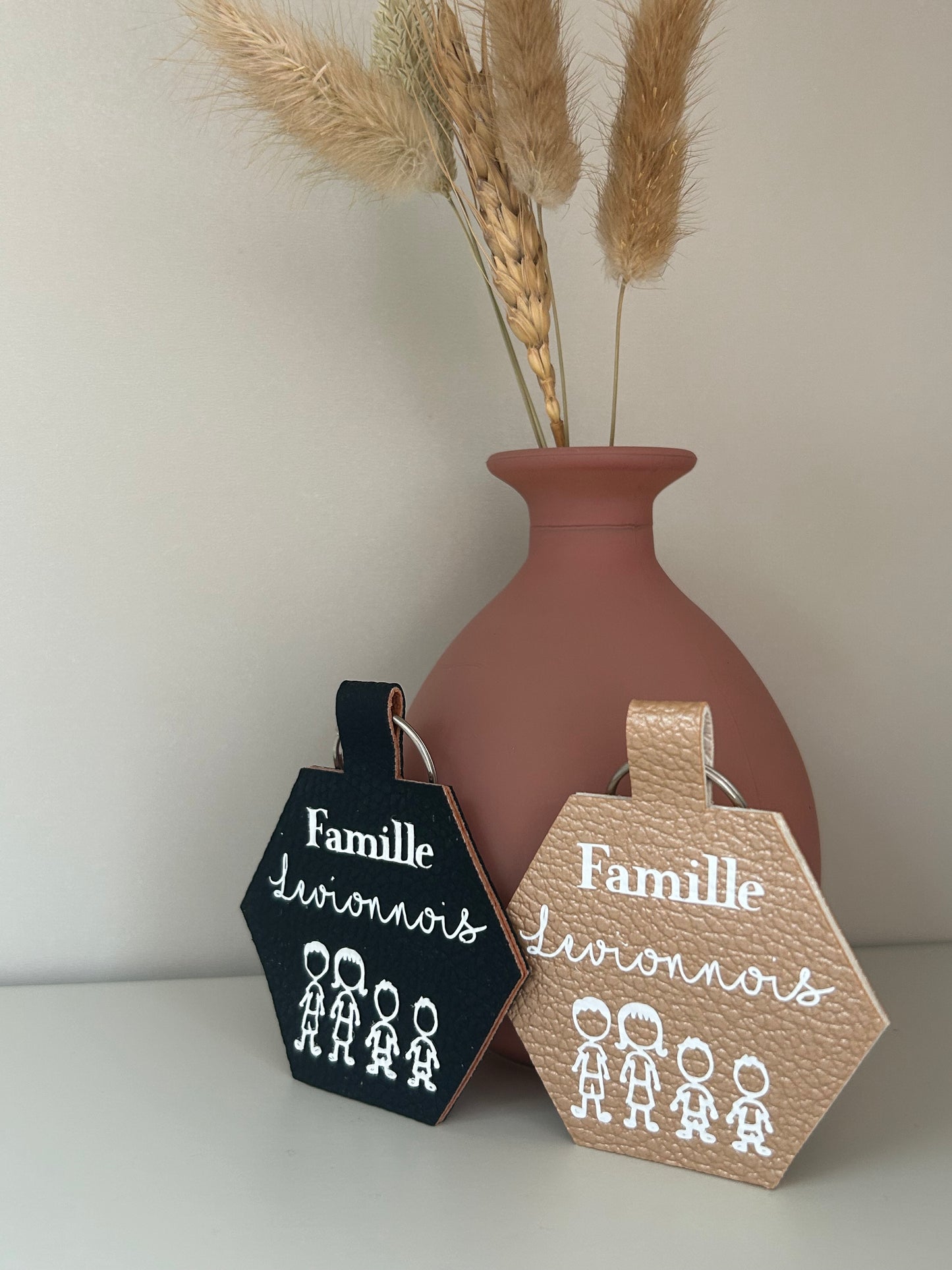 Porte-clés simili exagone