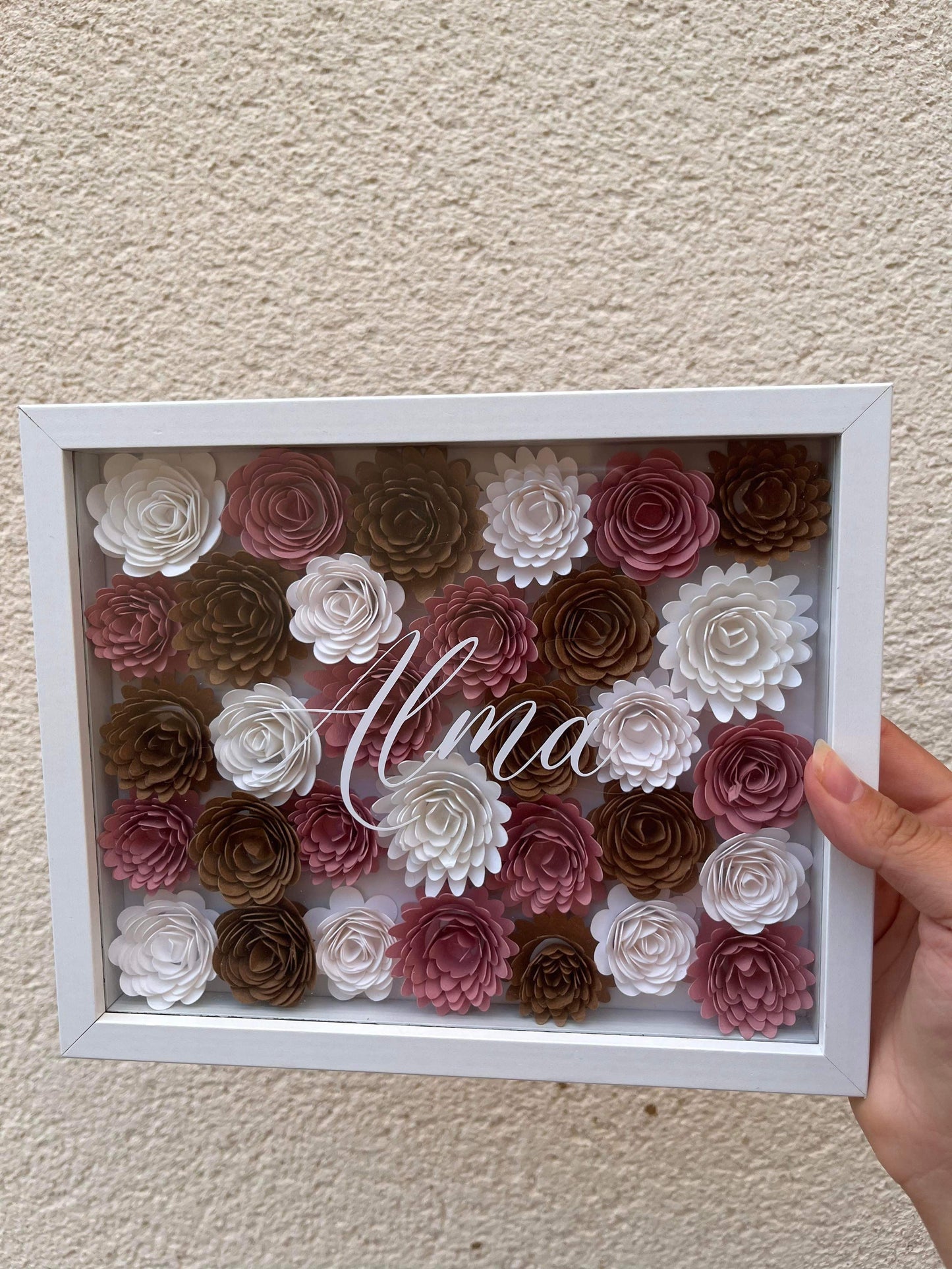 Petit cadre fleuri prénom