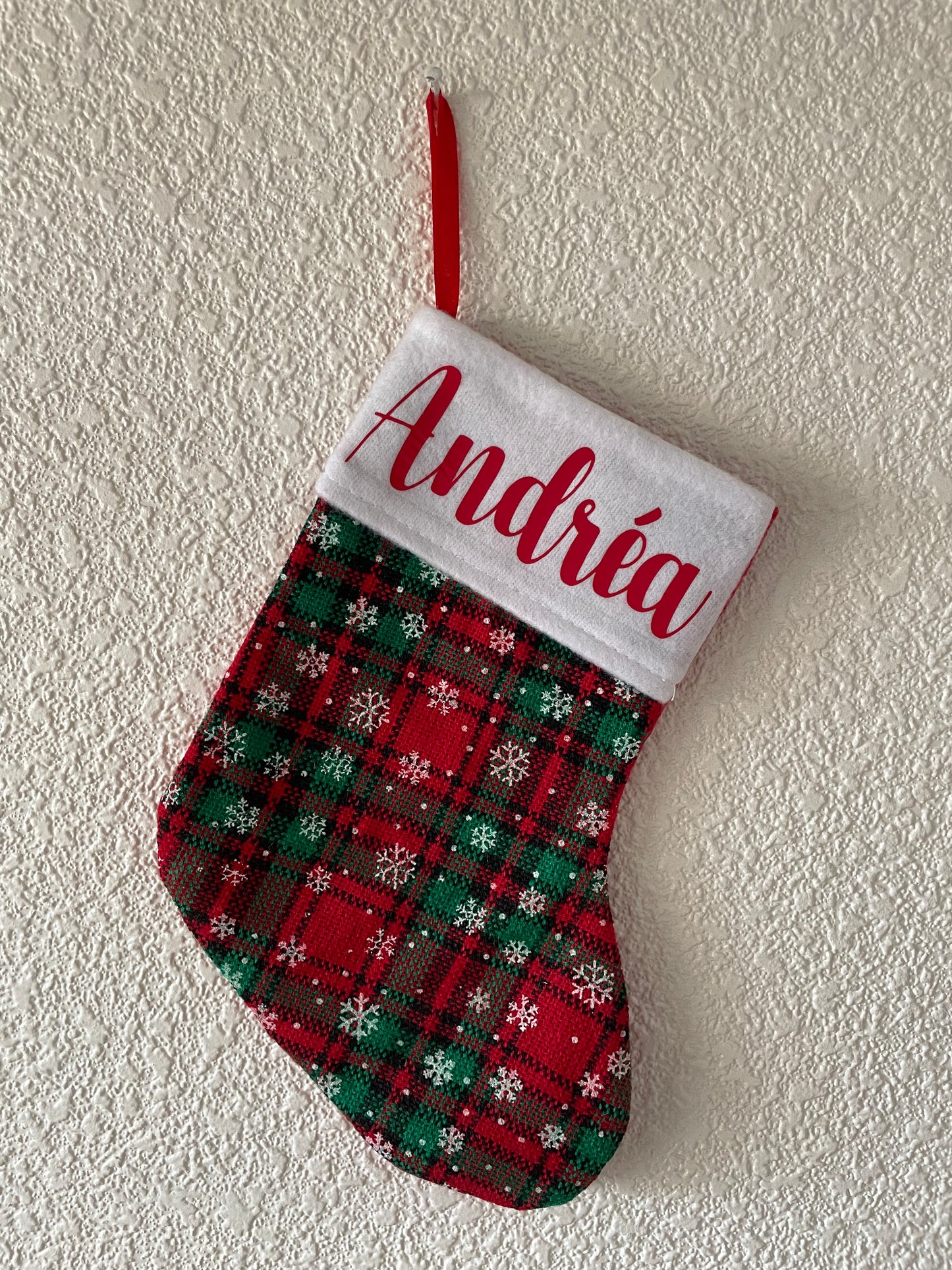 Chaussette de noël flocon de neige