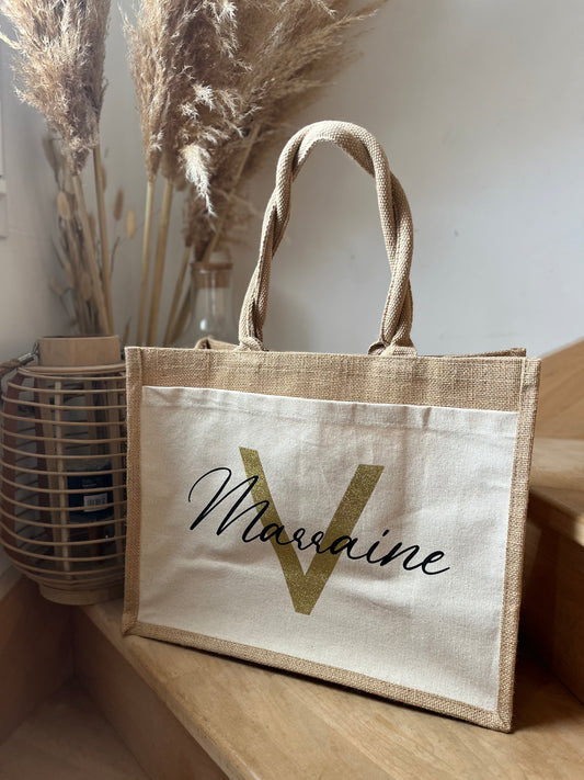 Grand sac en toile de jute