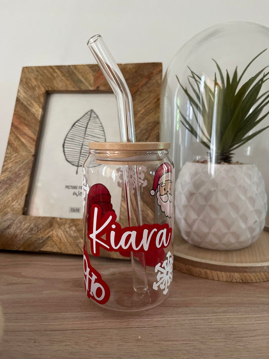 Verre à paille père Noël