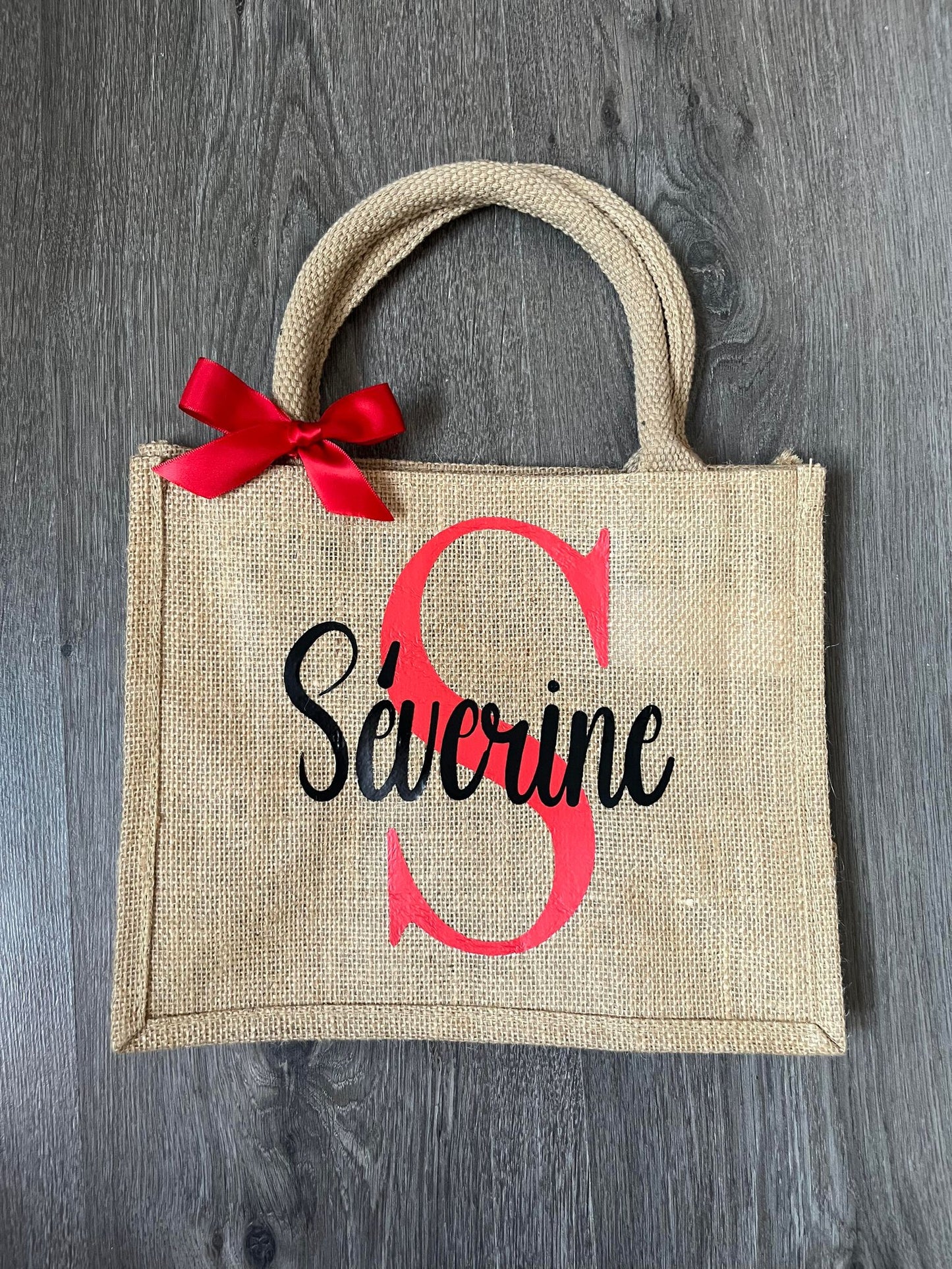 Petit sac en toile de jute