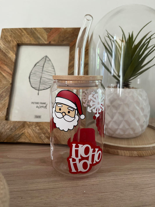 Verre à paille père Noël
