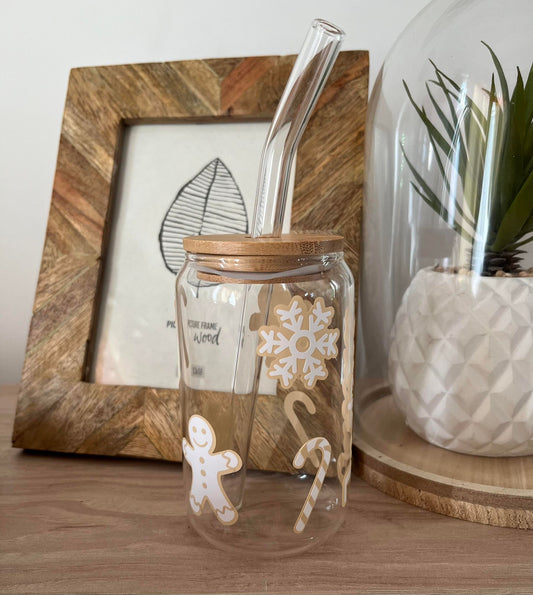 Verre à paille flocon de neige