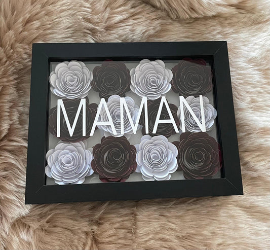 Petit cadre fleuri MAMAN