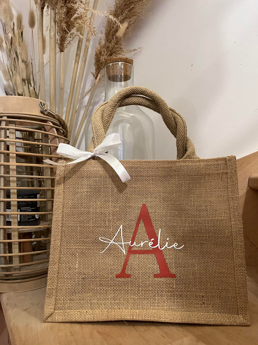 Petit sac en toile de jute