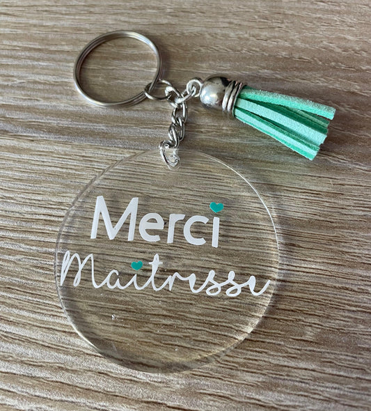 porte clés maitresse/ nounou/atsem