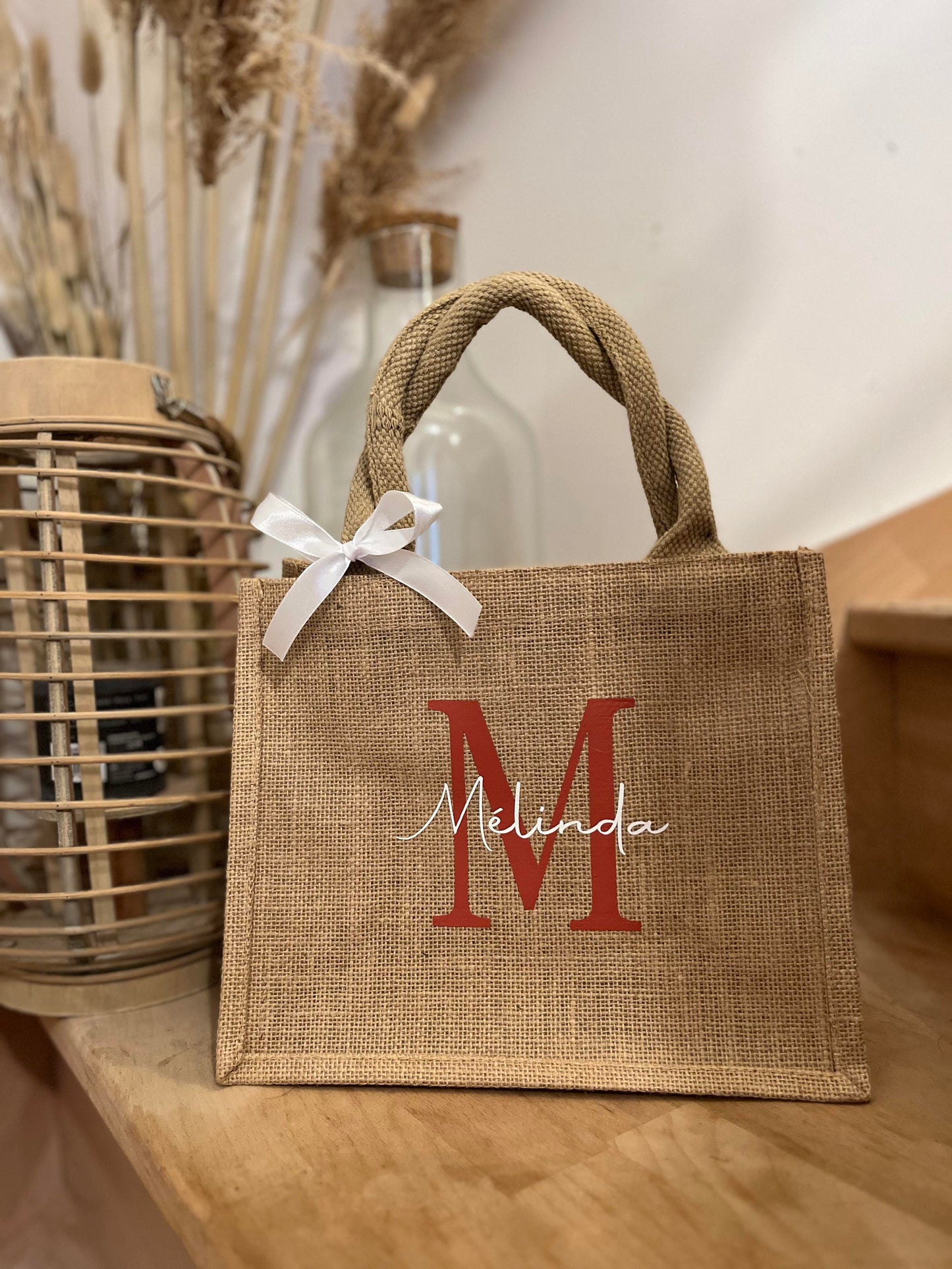 Petit sac en toile de jute