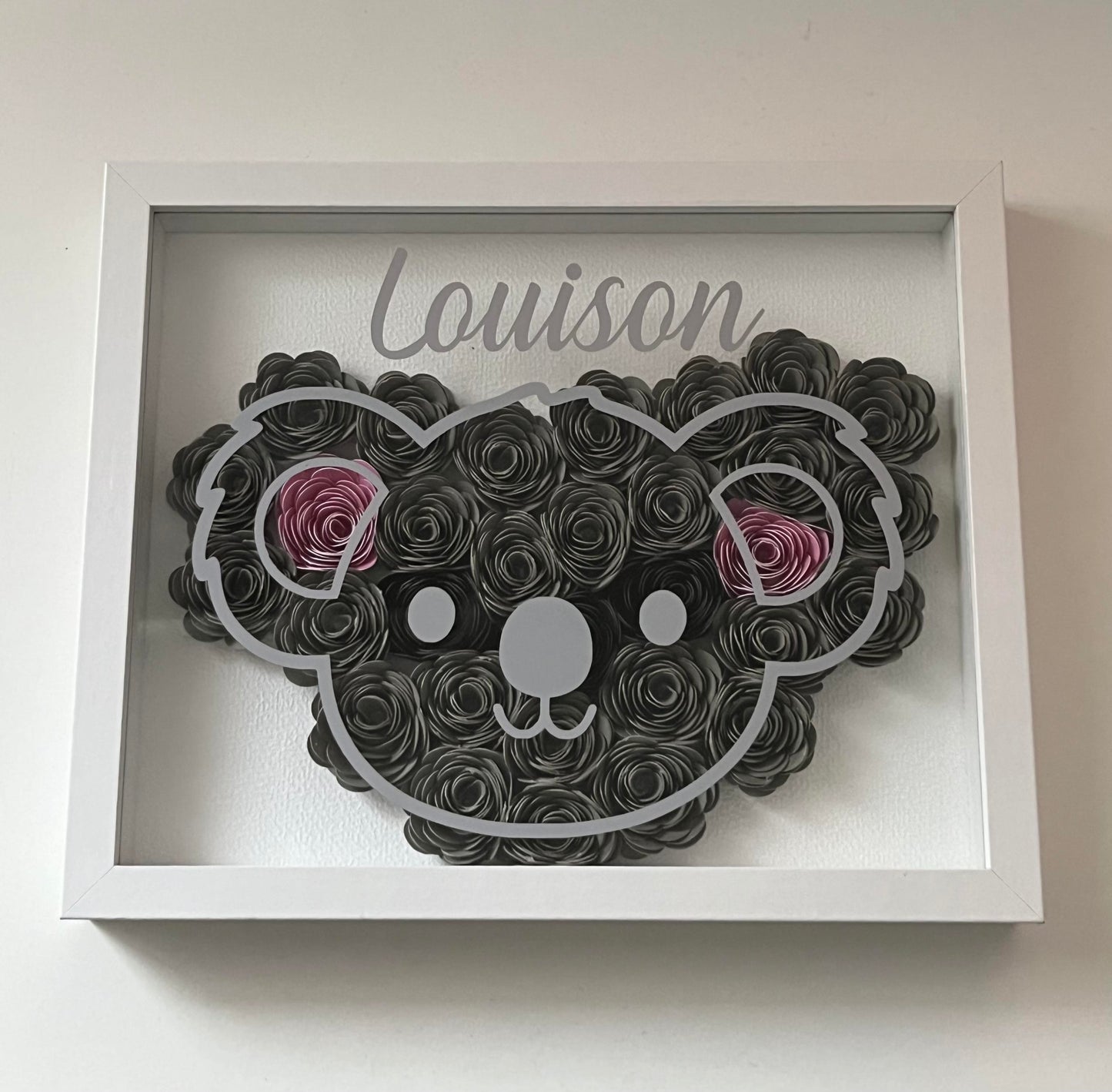 Petit cadre fleuri Koala