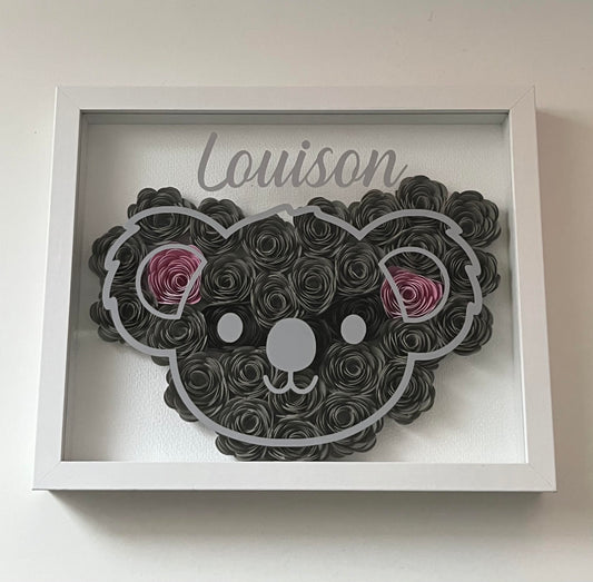 Petit cadre fleuri Koala