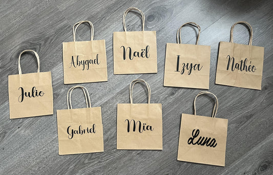 Petits sacs en kraft avec impression personnalisée