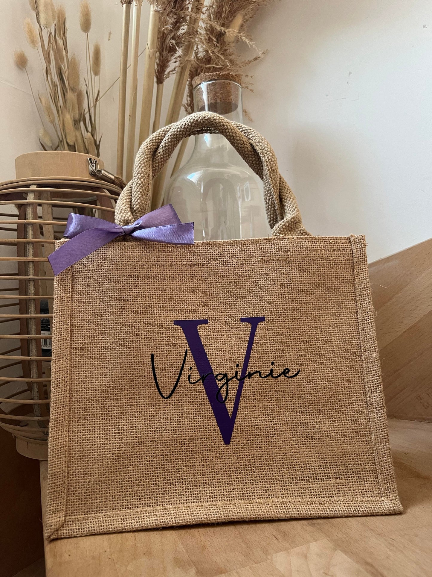 Petit sac en toile de jute