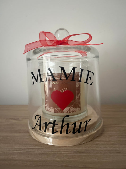 Bougie sous cloche