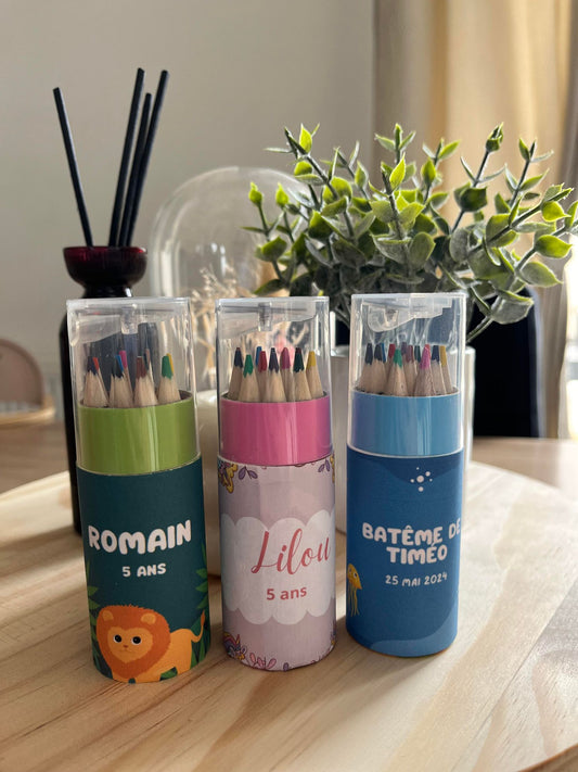Petite boîte à crayons personnalisées