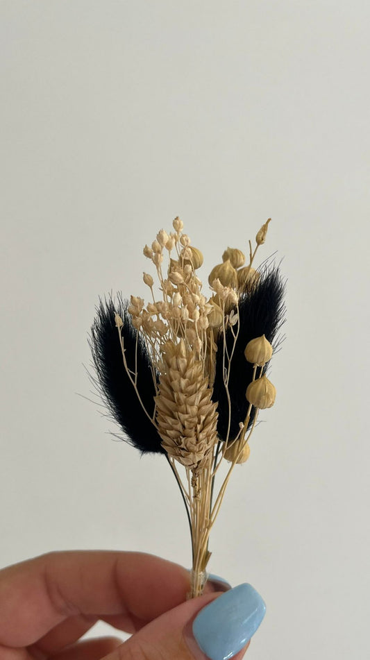Boutonnière mariage fleurs séchées