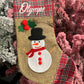Chaussette de noël bonhomme de neige