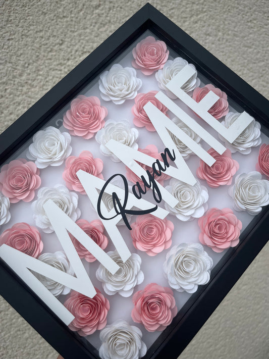 Petit cadre fleuri MAMIE