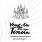 Étiquette de vin demande témoin de mariage