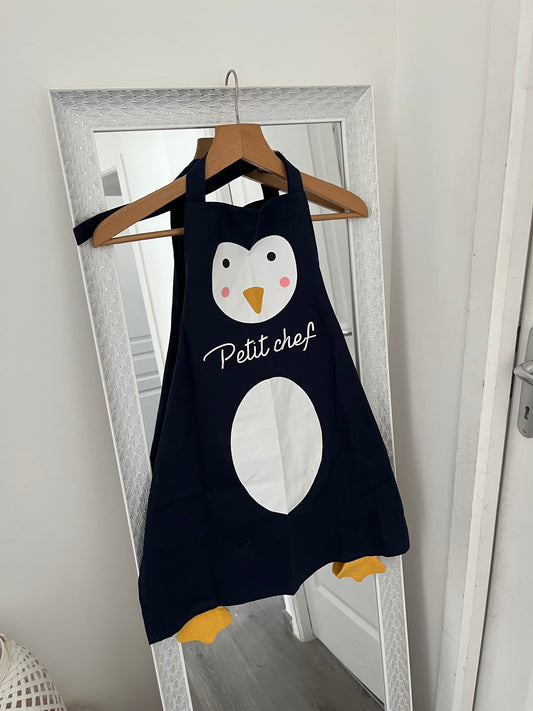 Tablier enfant pingouin