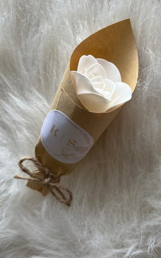 Cône fleur de savon personnalisé
