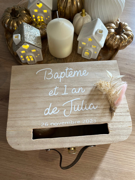 Urne à enveloppe baptême
