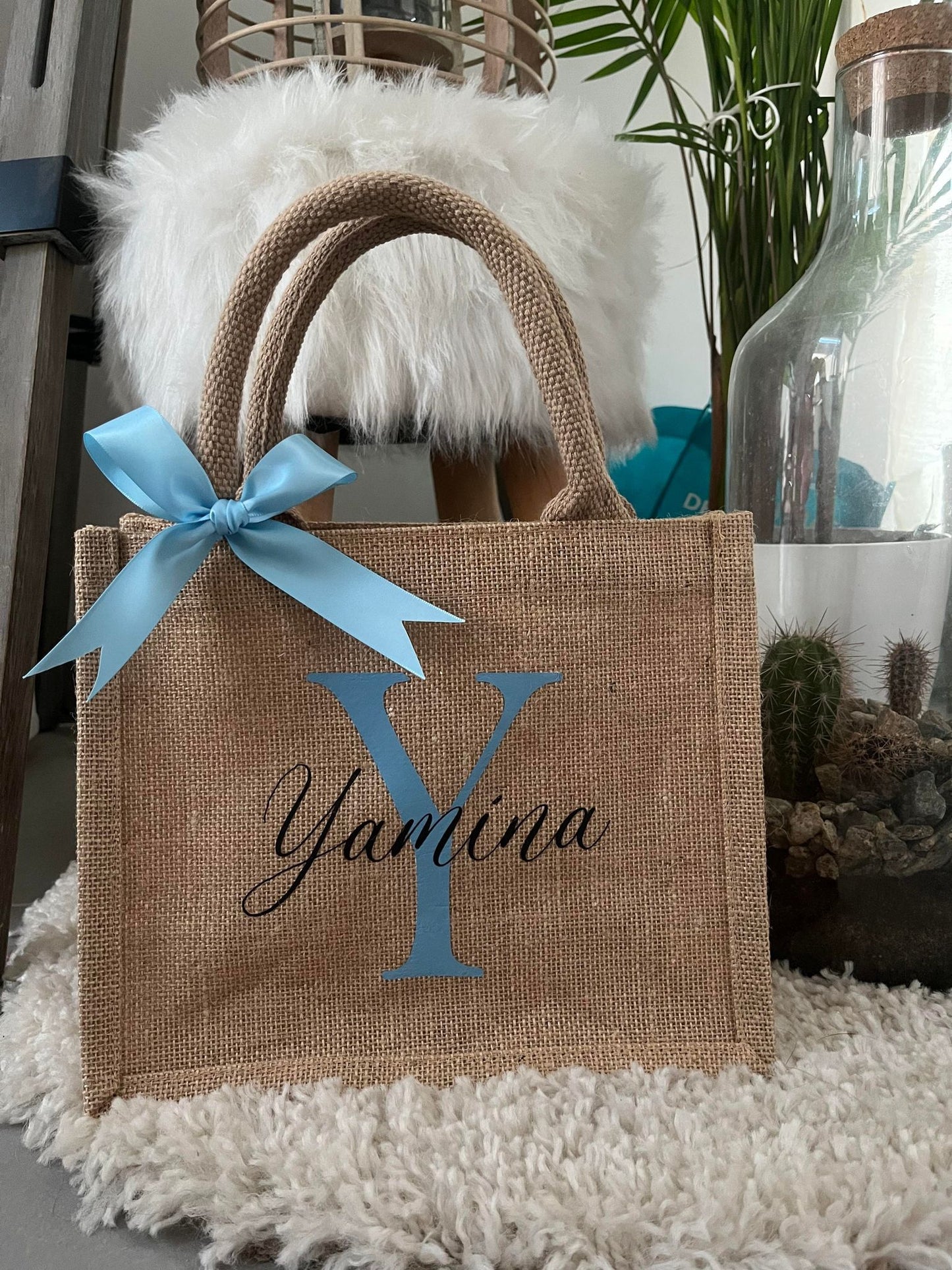 Petit sac en toile de jute