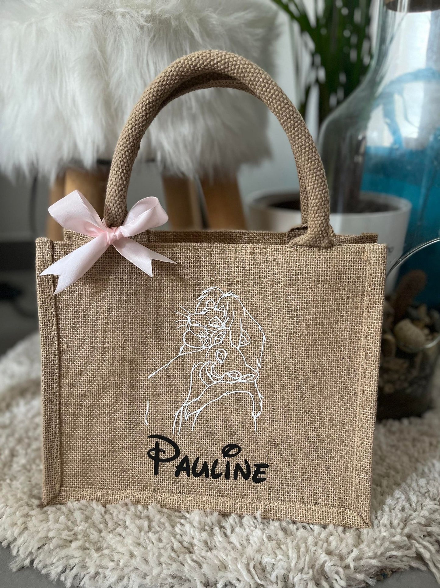 Petit sac en toile de jute