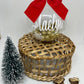 Boule de Noël avec noeux rouge