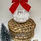 Boule de Noël avec noeux rouge