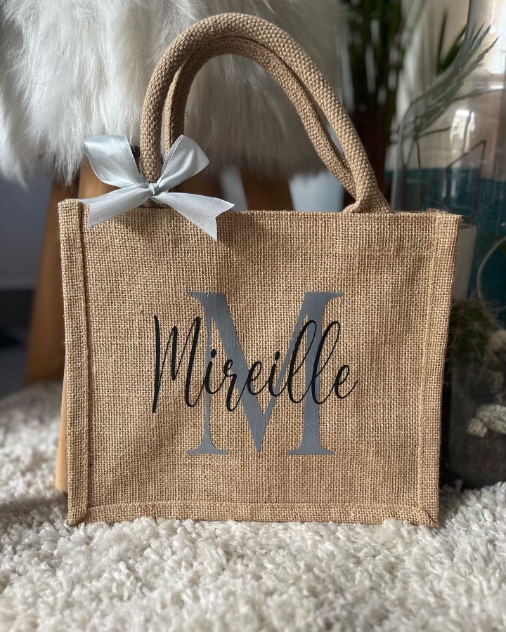 Petit sac en toile de jute