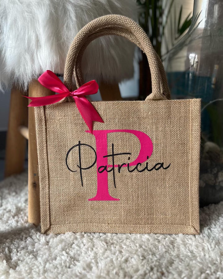 Petit sac en toile de jute