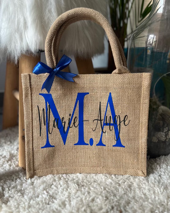 Petit sac en toile de jute
