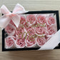 Coffret en verre fleurs de savon