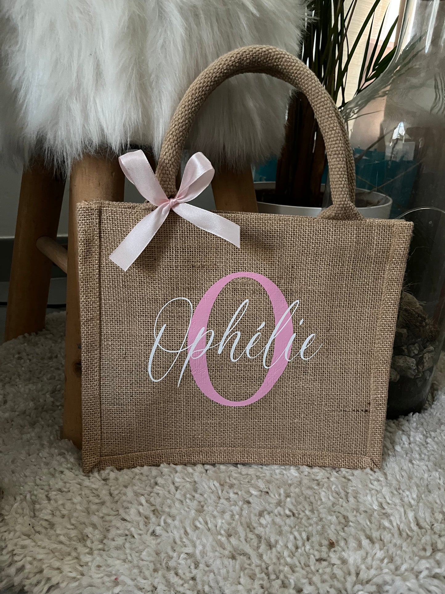 Petit sac en toile de jute