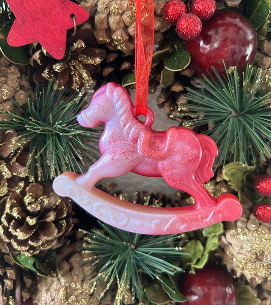 Ornement de Noël " Cheval a bascule "