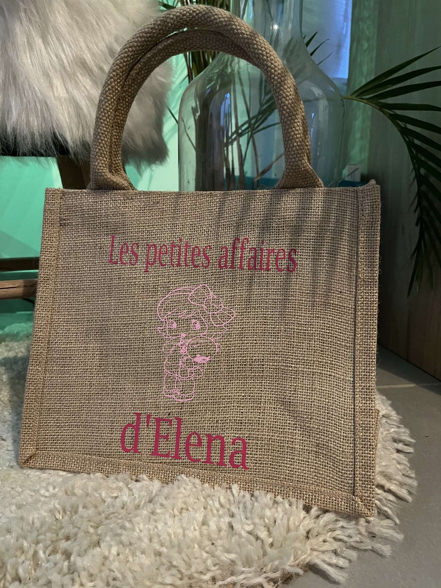 Petit sac en toile de jute