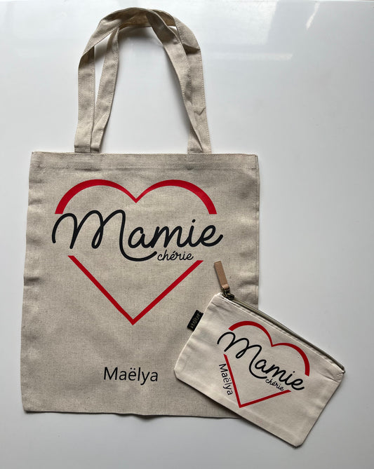 Lot tote bag + pochette